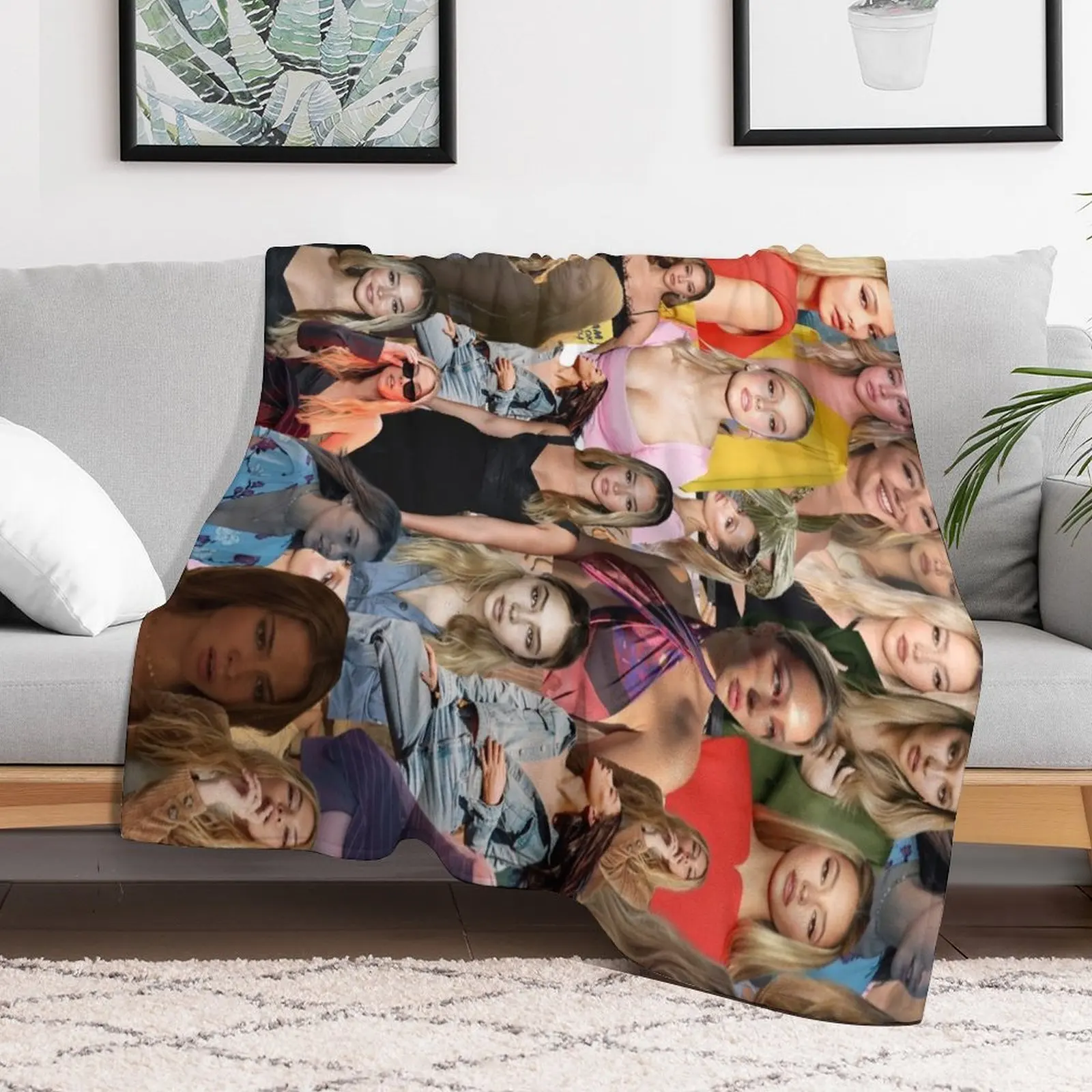 

Madelyn Cline Lateral - Beautiful Actress Aesthetic Collage - 1 Throw Blanket Bed linens Blankets For Bed blankets ands Blankets
