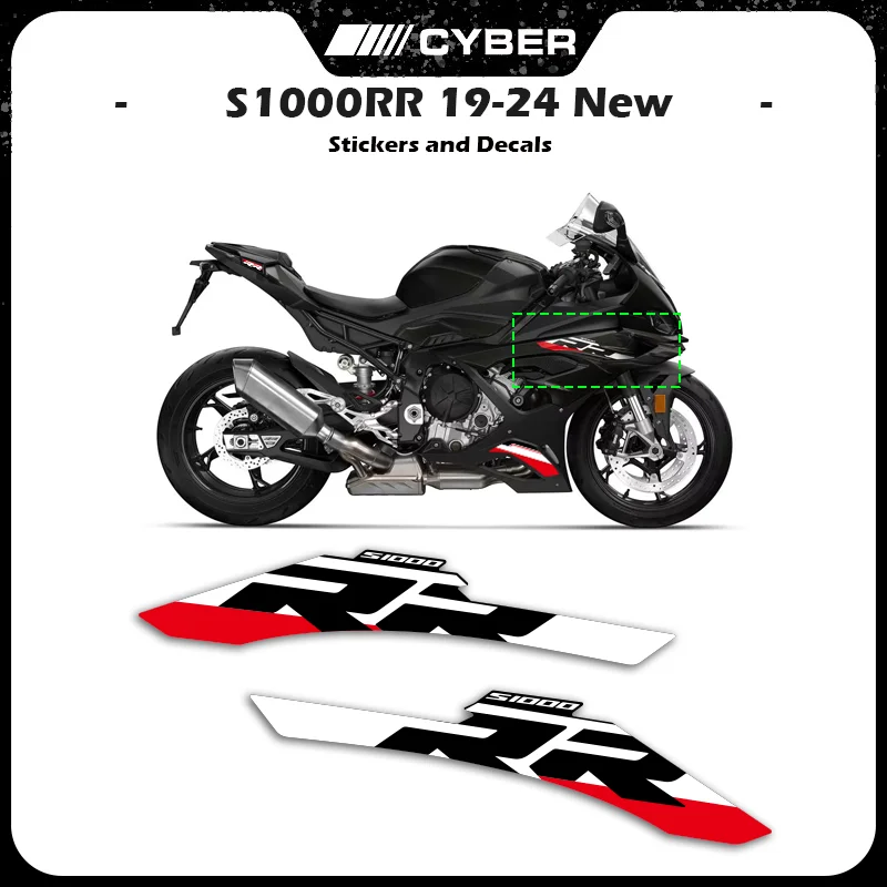 

S1000RR HP4 19 20 21 22 23 24 New OEM Black Car Fairing Shell Sticker Decal Full Car Sticker For BMW S1000RR 2019-2024