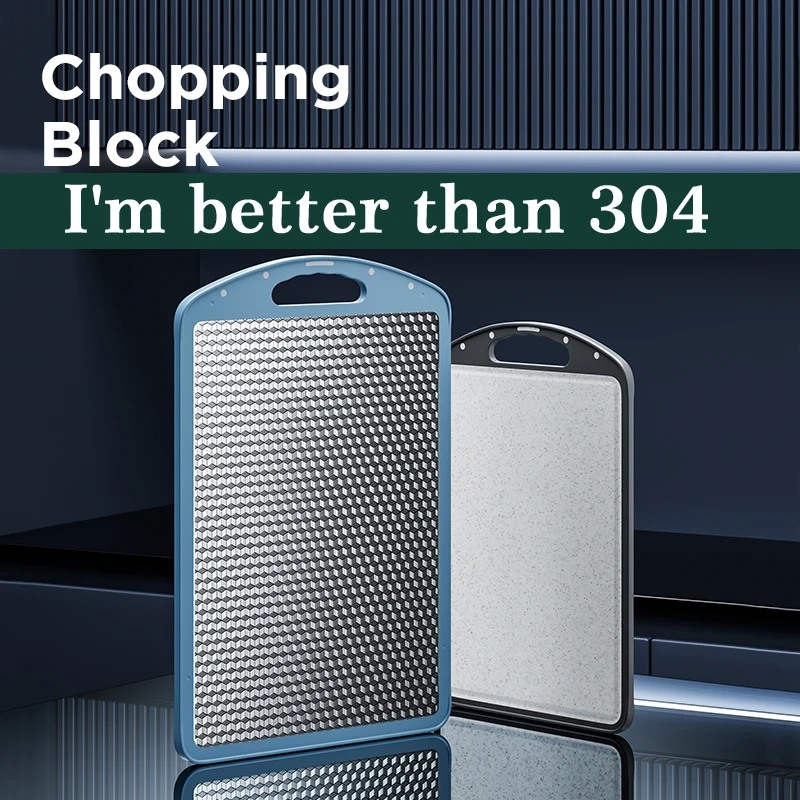 

Durable Stainless Antibacterial Cutting Mildew-Proof Chopping Board For Kitchen Char Cutterie Steel Plastic Wood Set Double