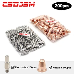 CSDJSM,200pcs Magasin 0110 PD0116 Trafimet S45 CUT55 PT-40 PT40 IPT-40 IPT-60 PT60 HC4 Électrode Buse pour Trafimet PLASMA TORCH