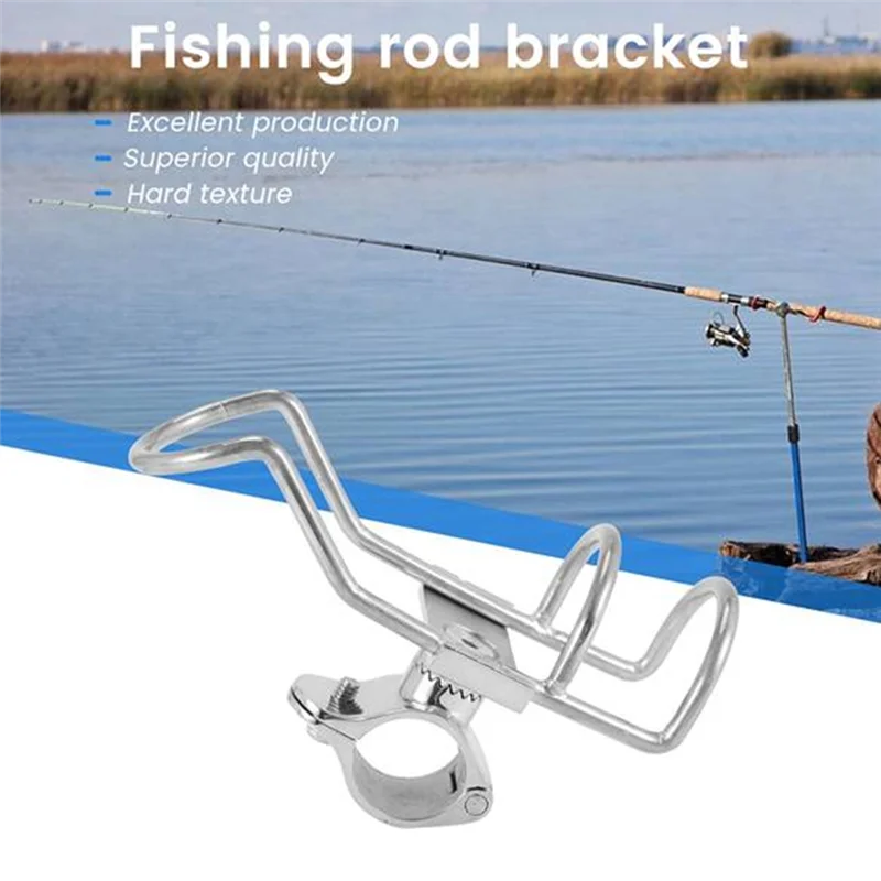 

AT92-316 Stainless Steel 25MM Hole Fishing Rod Rack Holder Pole Bracket Support Base Pole Clamp Boat Hardware Accessories