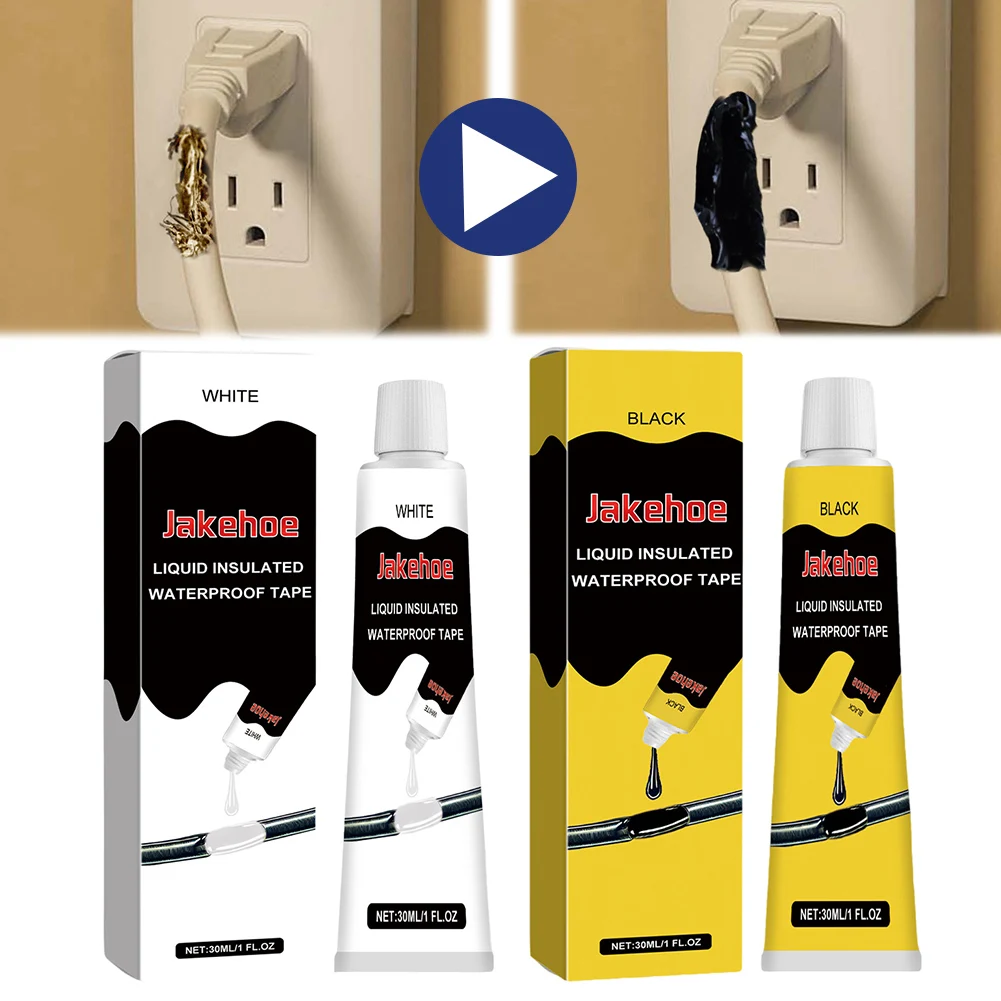 

30 мл жидкая изоляционная лента, черная изоляционная лента, быстросохнущая жидкая изоляционная паста, герметик, многофункциональный для наружного использования в помещении