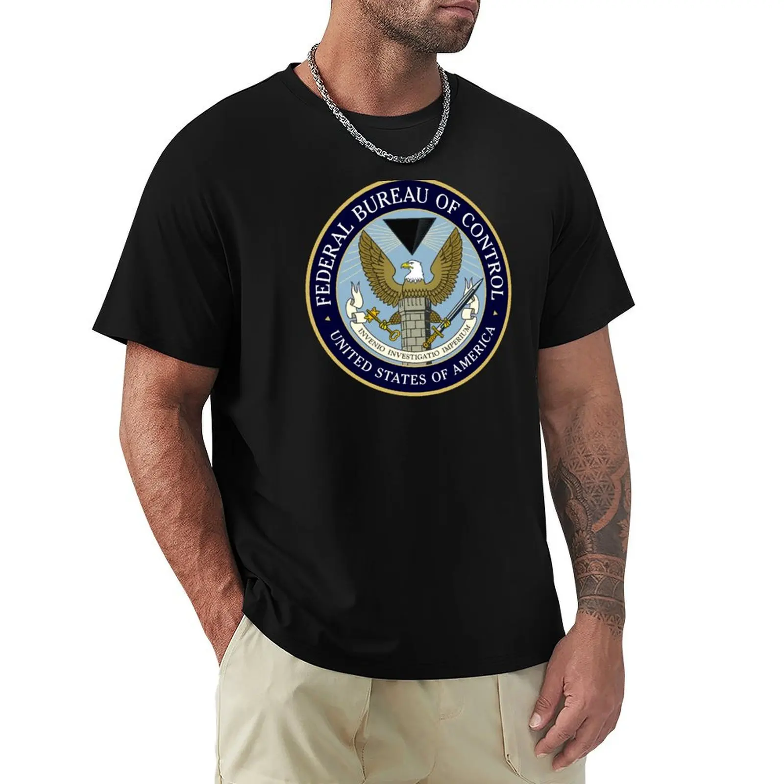 

Federal Bureau of Control Graphic T-Shirt anime stuff man clothes animal prinfor boys mens graphic t-shirts funny