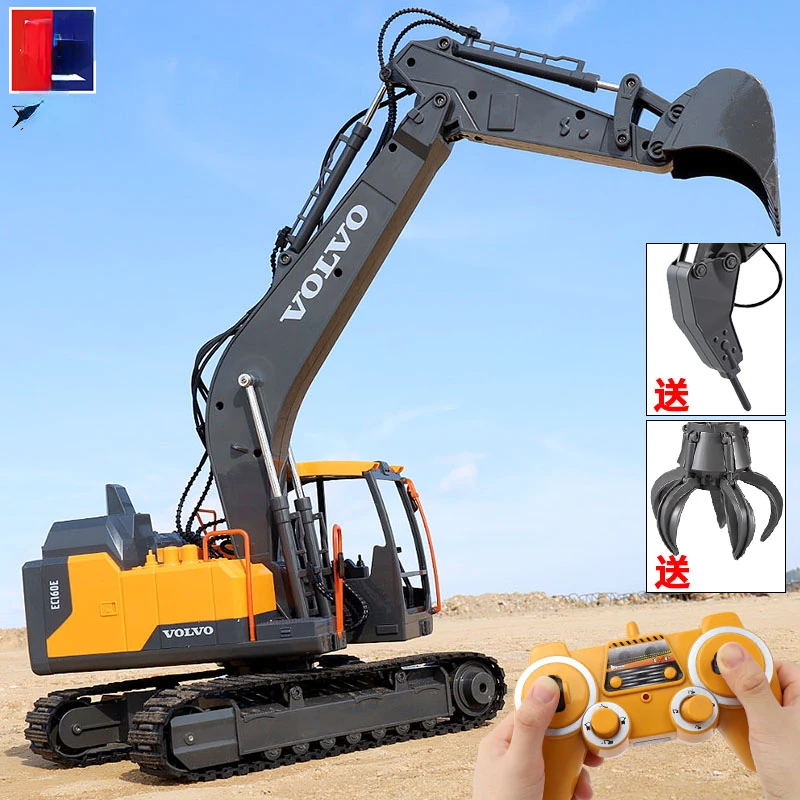 Double eagle large alloy remote control excavator excavator charging electric wireless engineering vehicle model boy kids toys