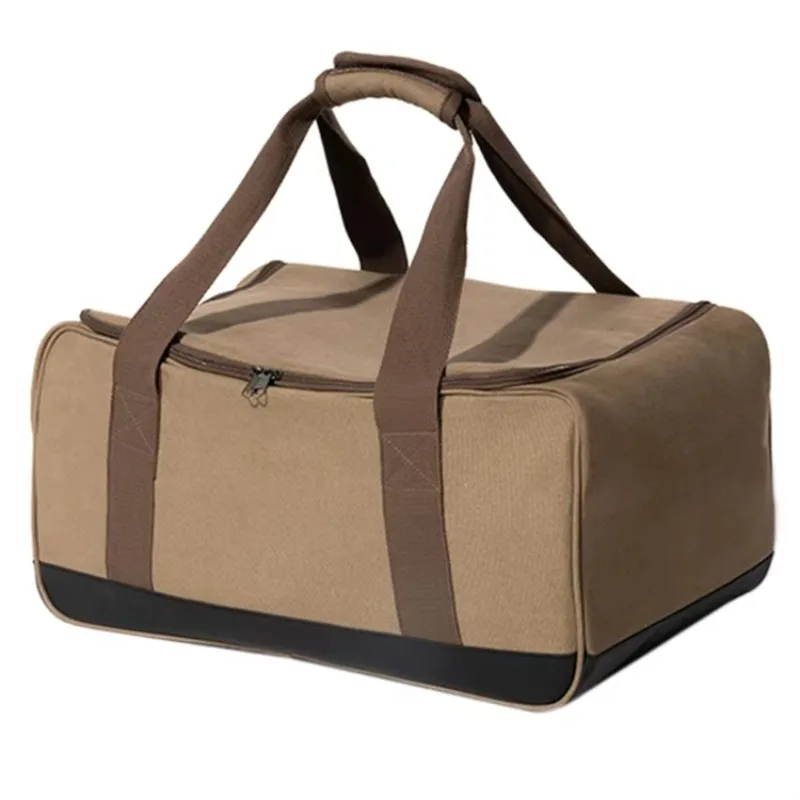 YTYINZippered 600D Canvas Outdoor BBQ Pot Carry Bag Camping Gas Stove Bag