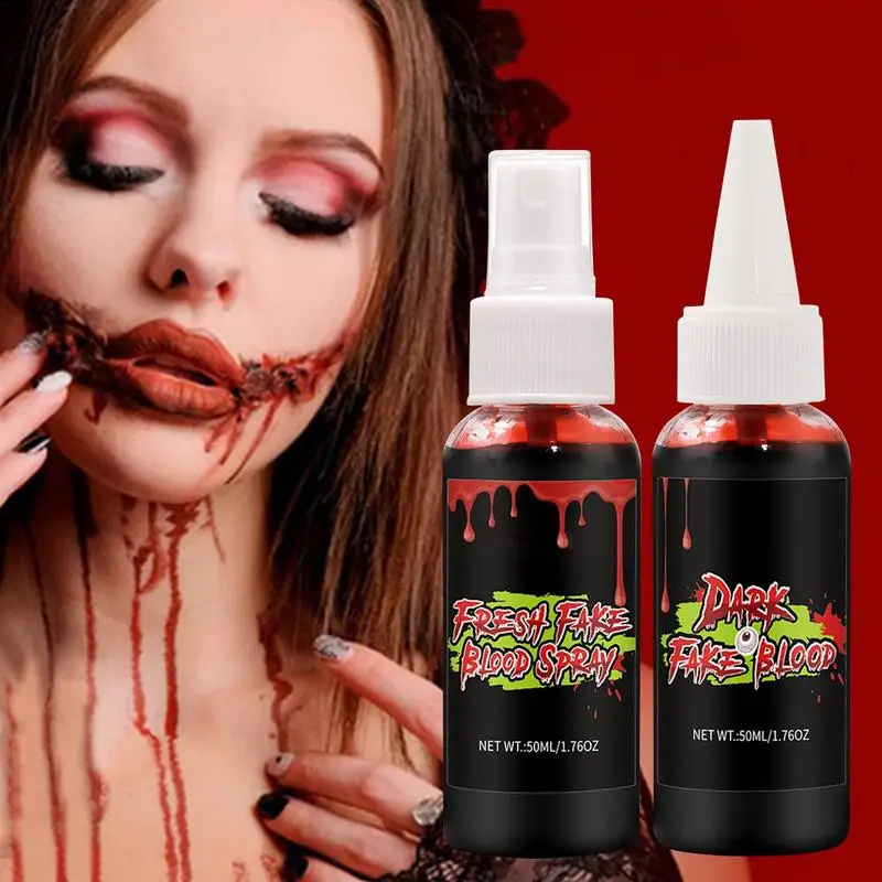 Halloween Fake Blood Simulated Plasma Halloween Spray Fake Blood Props Makeup Vampire Zombie Makeup Props Halloween Decoration