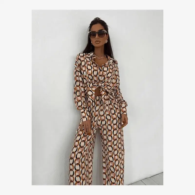 

Женские свободные брюки с принтом и прямые брюки Faion, удобный универсальный наряд для различных случаев