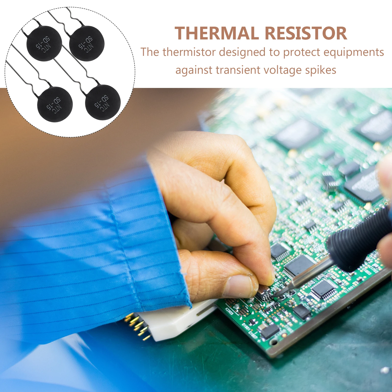 

20 pcs NTC Thermistors 5D 15 Negative Temperature Coefficient Resistor Inrush Current Limiter Electric Appliances Voltage