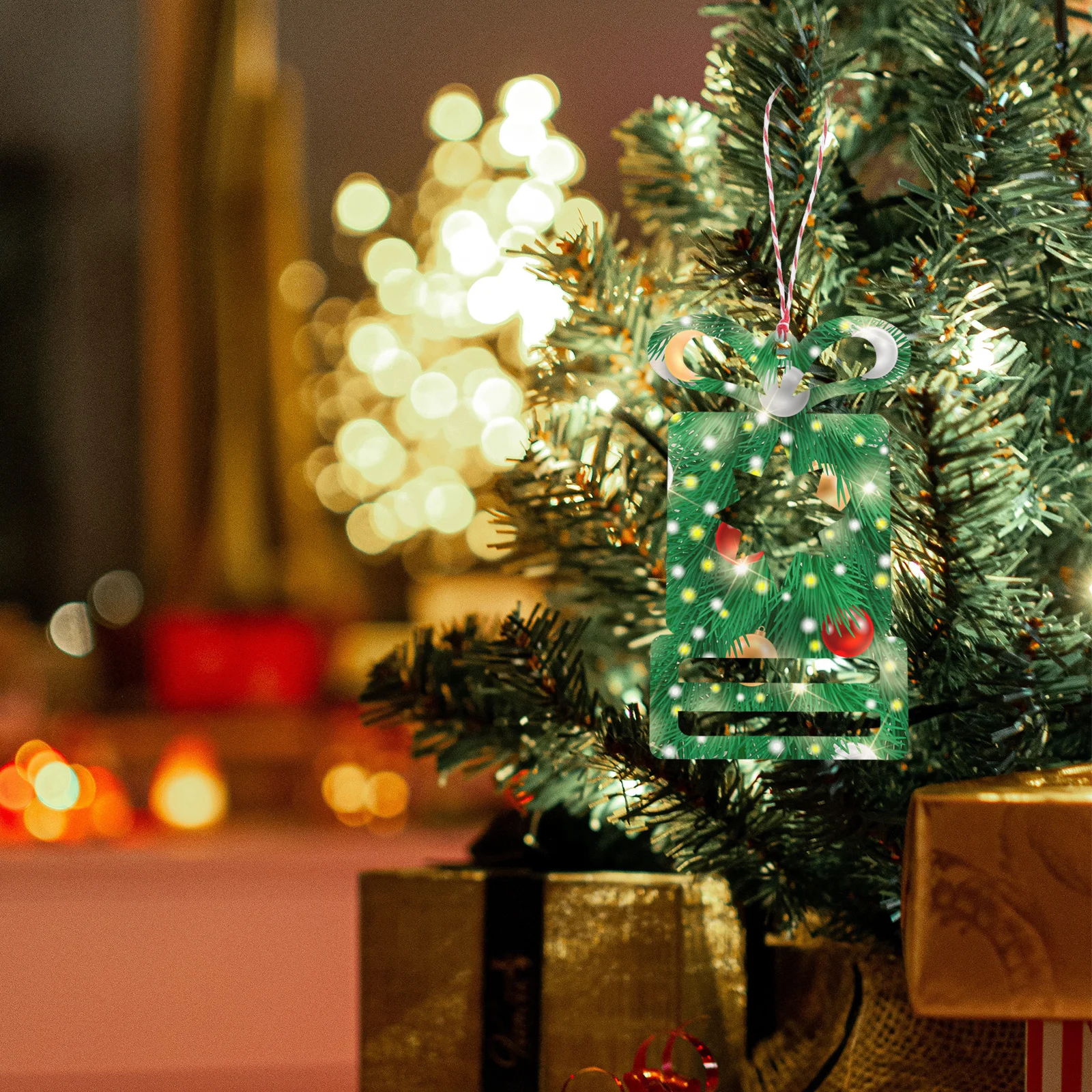 

10Pcs DIY Christmas Tree Hanging Decorations Natural Wood Slices Blank Wooden Cutouts for Painting Holiday Party Home Office