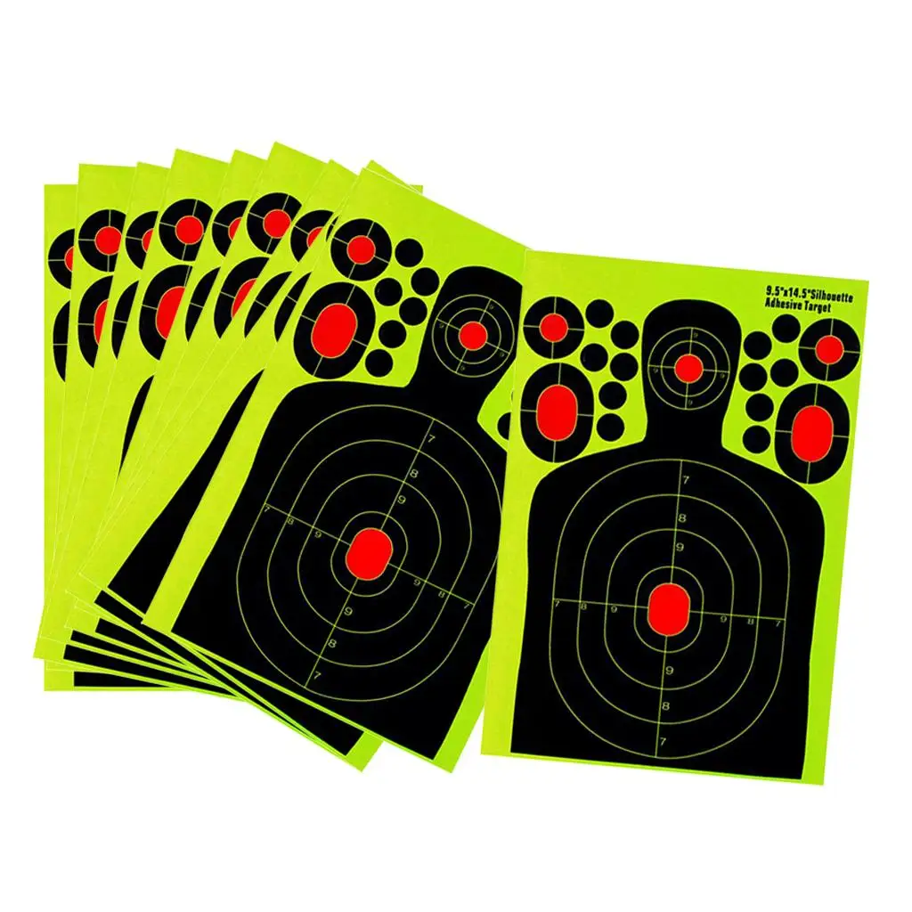 10-Sheet Paper Silhouette Range Hunting Targets for 15x10 Inches