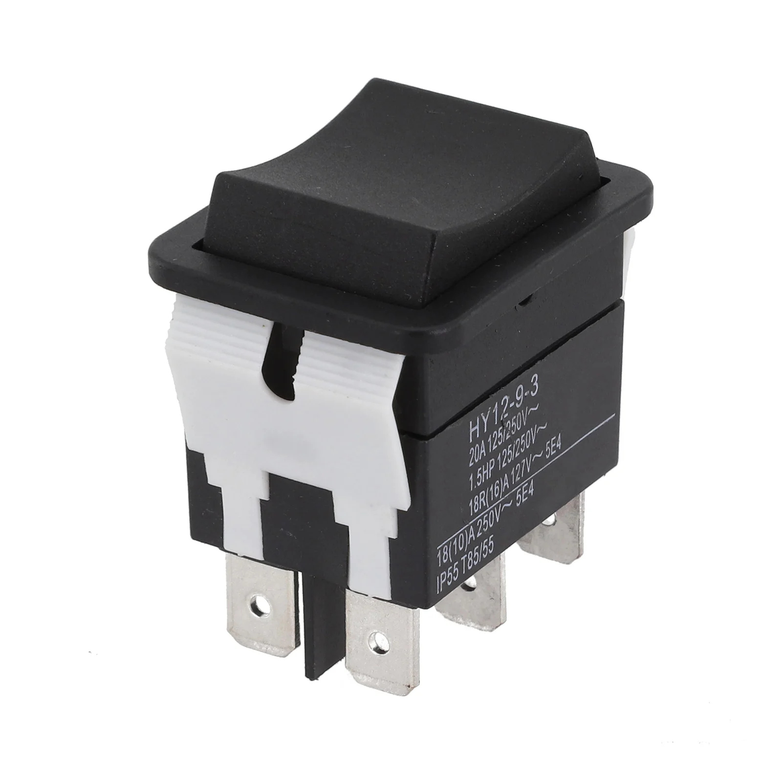 

Rocker Switch, HY12-9-3 6Pins Industrial Electric For HY12-9-3 On Off On Rocker Switch 125/250V 18/20A Pushbutton Switch 6Pins