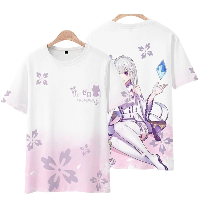 

Fantasy World Men's and Women's T-shirts Short Sleeves Summer Role Playing Anime 3D Printed Clothing