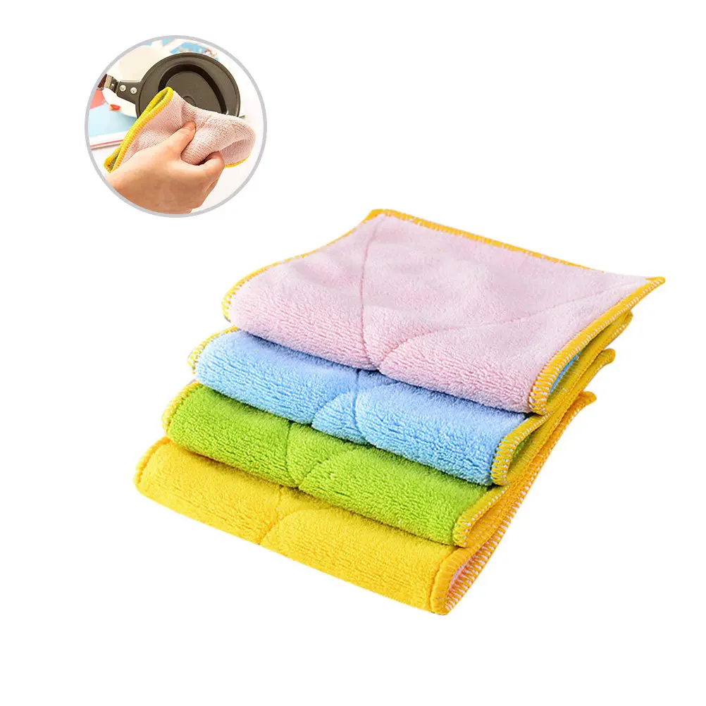 

Набор из 5 абсорбирующих салфеток из микрофибры, универсальные двусторонние тряпки для уборки кухни, дома, мебели и мытья окон
