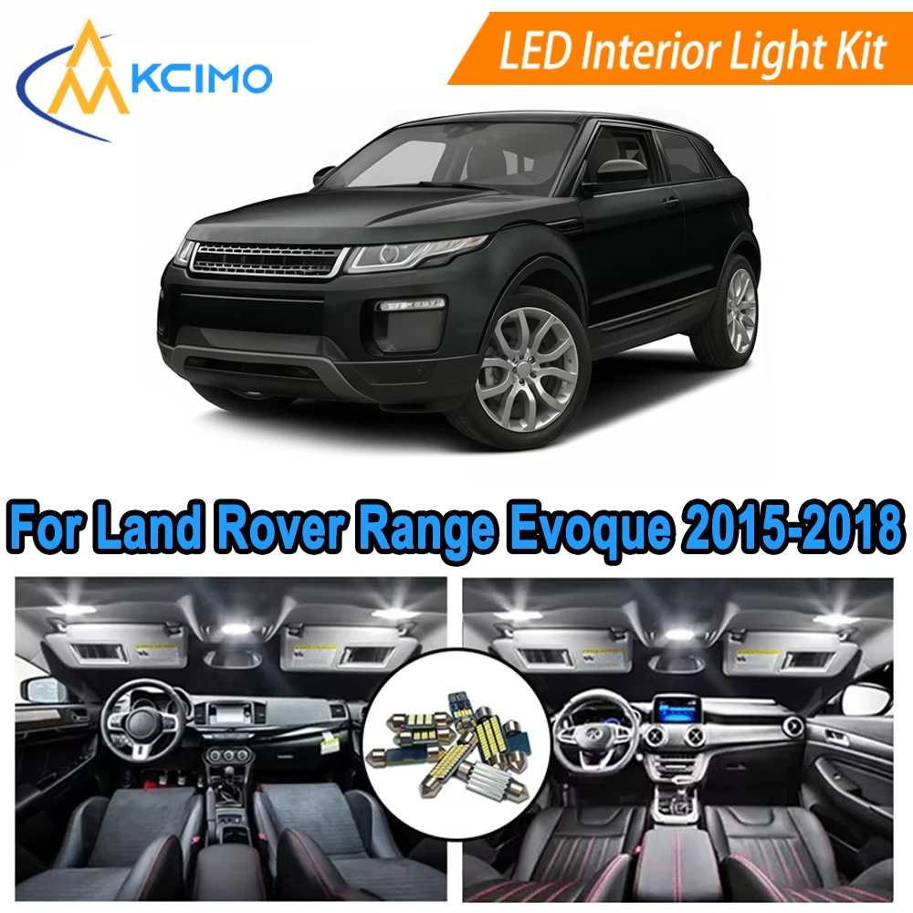 

Interior Lights For Land Rover Range Rover Evoque L538 (2015-2018) Brighter LED Bulbs Map Dome Door White/Blue Lights Kit 6000K