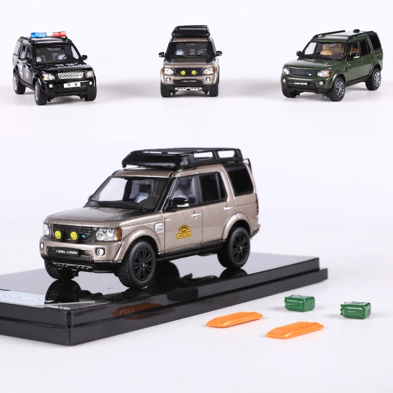 Modelo de coche de aleación GCD 1:64 DISCOVERY 4, negro/Blanco/gris/plateado