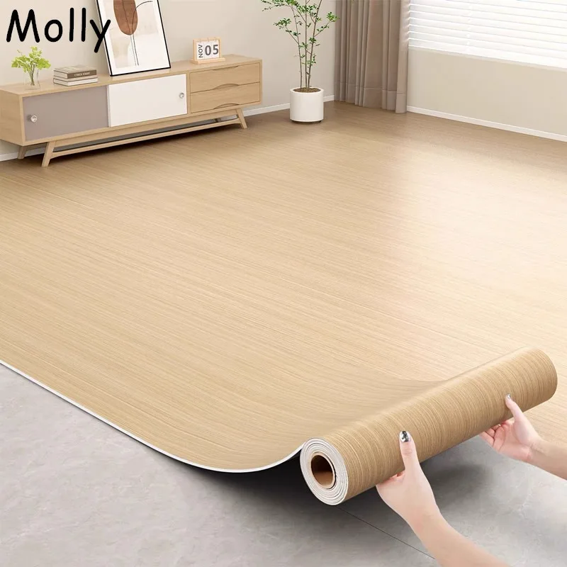 Wood Grain Peel and Stick Floor Tiles Waterproof Non-Slip Self Adhesive Vinyl Floor Sticker for Living Room Bedroom Home Decor