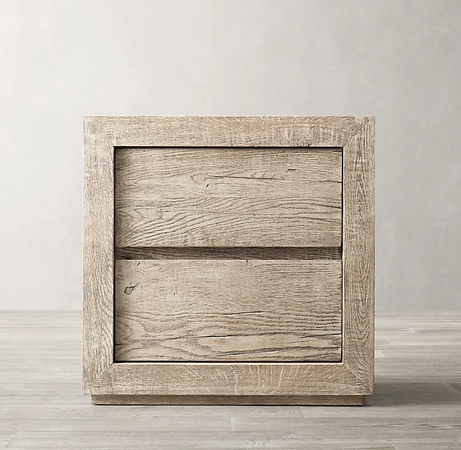 أثاث غرفة نوم داخلية فاخرة من خشب البلوط الصلب وطاولة بجانب السرير بدرجين