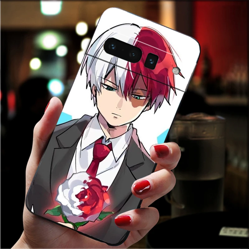 حافظة لهاتف جوجل بيكسل 10 برو XL 9 Pro XL 8 7 6 Pro 9A 8A 7A 6A بكسل 8 7 6 5 أنيمي بطلي الأكاديمية deku bakugou Boku