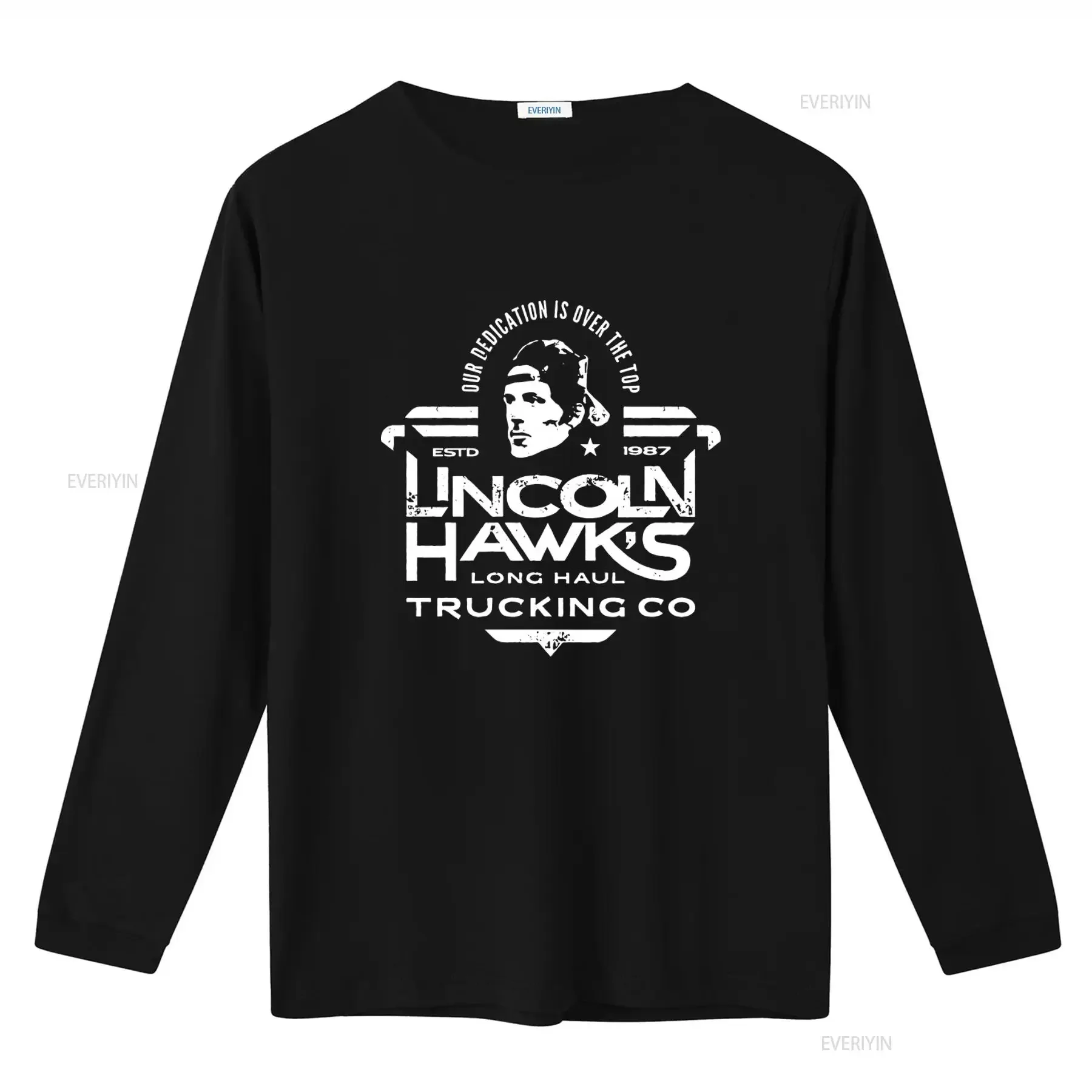 Lincoln Hawks Long Haul Trucking Co T Shirt Over The Top Dedication Estd 1987 Print vintage Washed graphic Soft