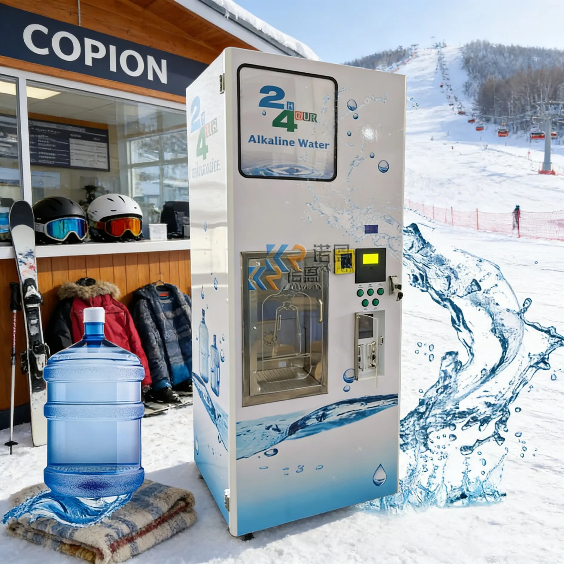 Customized Purified Water Dispenser - Coin/Paper Currency/IC Card Operated Vending Machine for Mall Office Community
