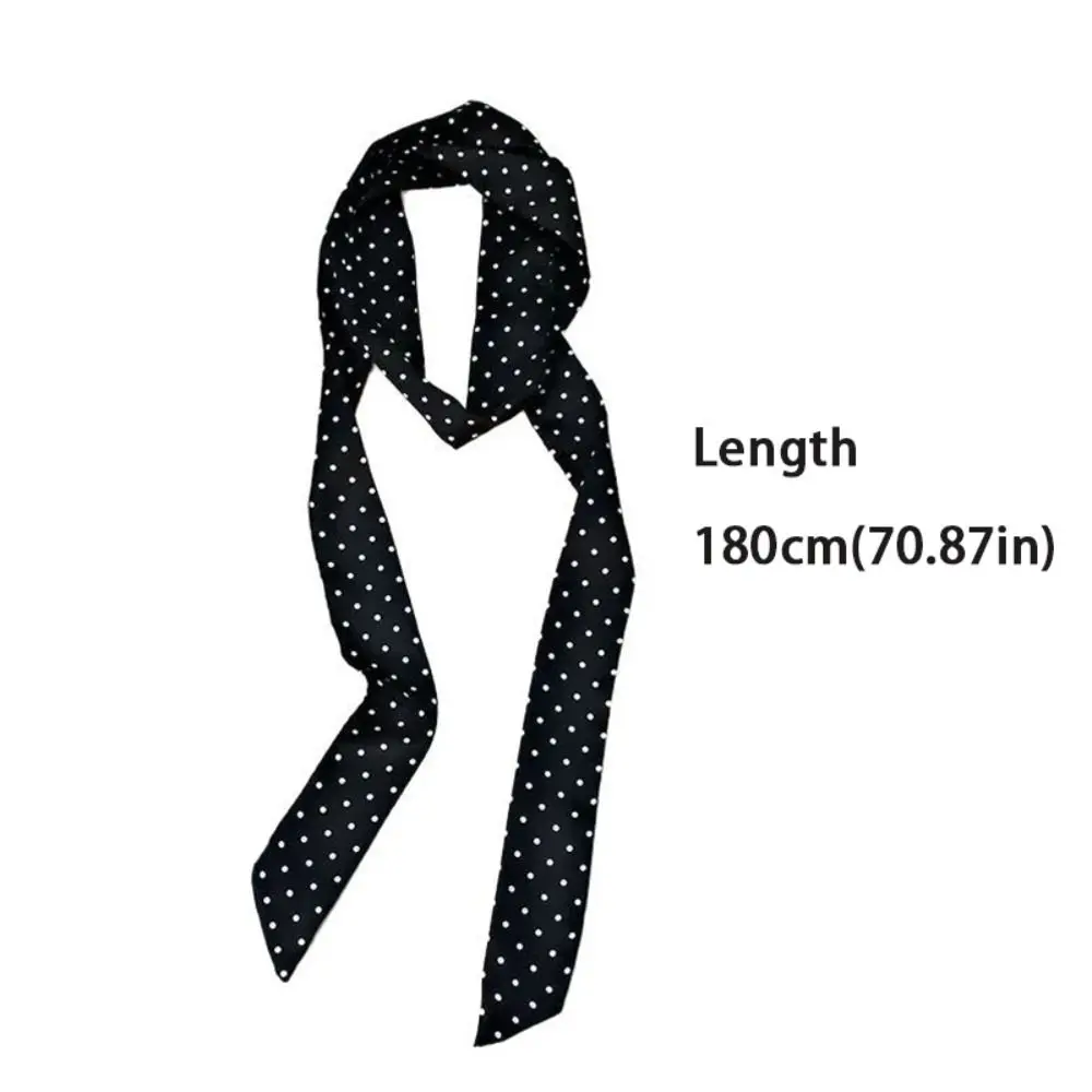 خمر تصميم 180 سنتيمتر طويل طول وشاح البولكا نقطة الشيفون خمر منديل غطاء الرقبة عصابات الزخرفية ارتداء اليومي #6