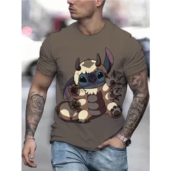 2024 Disney Anime Lilo Stitch 3d Print T Shirt Kid Tops Tee T-shirt Women Man Unisex Summer Short Sleeve Tshirts