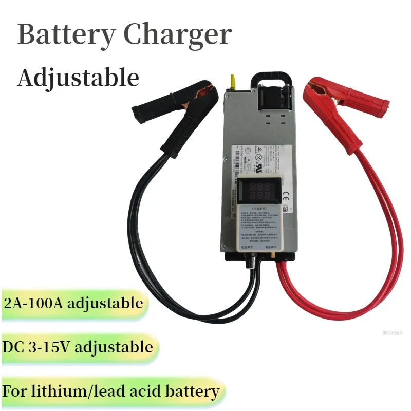 리튬 이온 배터리용 조정 가능한 충전기, 납산 배터리용 리튬 폴리머, 3-15V, 3-60A, 12V, 60A, 14.6V, 60A, 12.6V, 50A, 40A, 30A, 20A