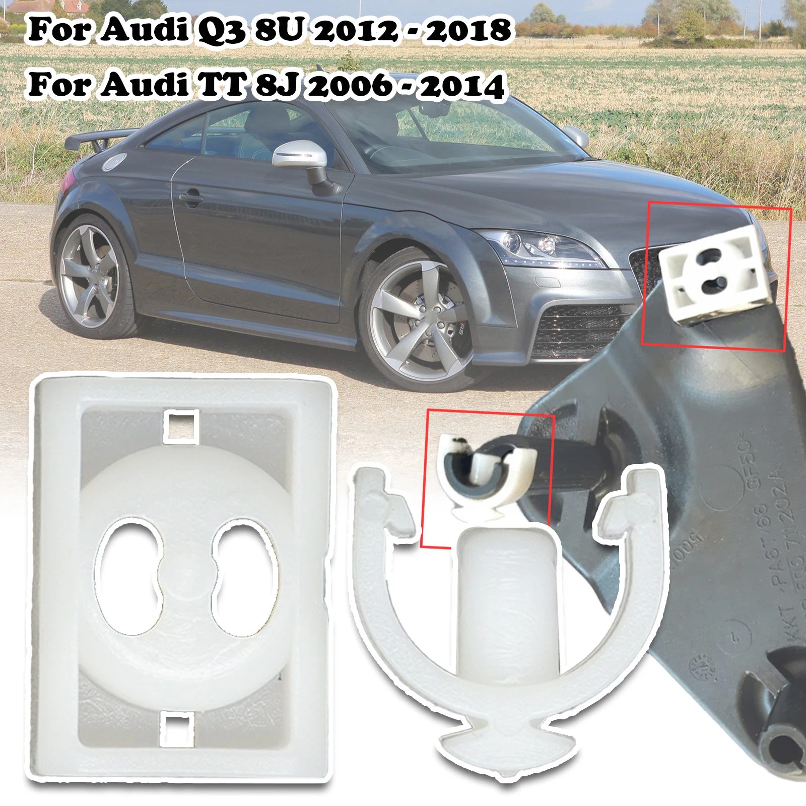 

2pcs For Audi Q3 8U TT 8J Selector Relay lever Mechanism Sliding Shoe Securing Clip Pin Gear Selector Shift Cable Securing Clip