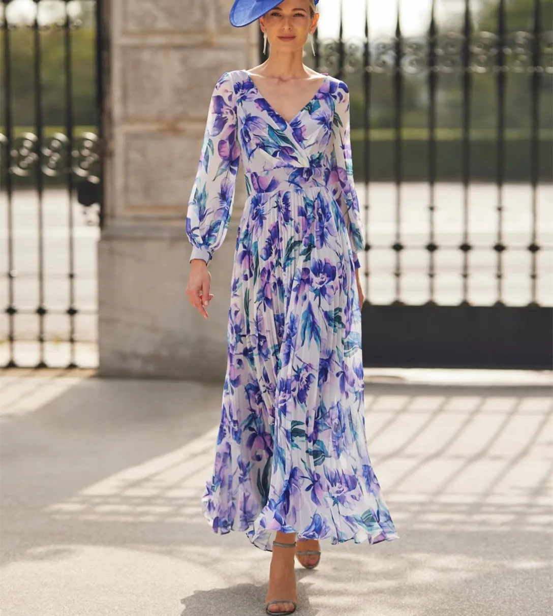 

Короткие шифоновые платья с цветочным принтом по индивидуальному заказу, платье трапециевидной формы с v-образным вырезом до щиколотки, платье крестной матери для женщин