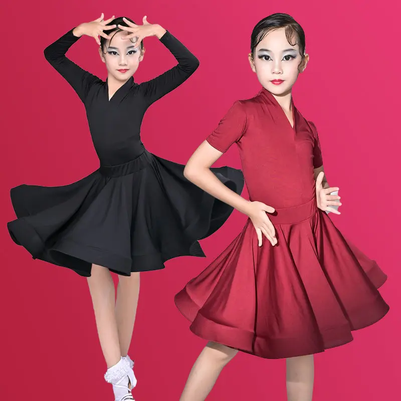 Latin dance practice costumes for girls and children's competition costumes