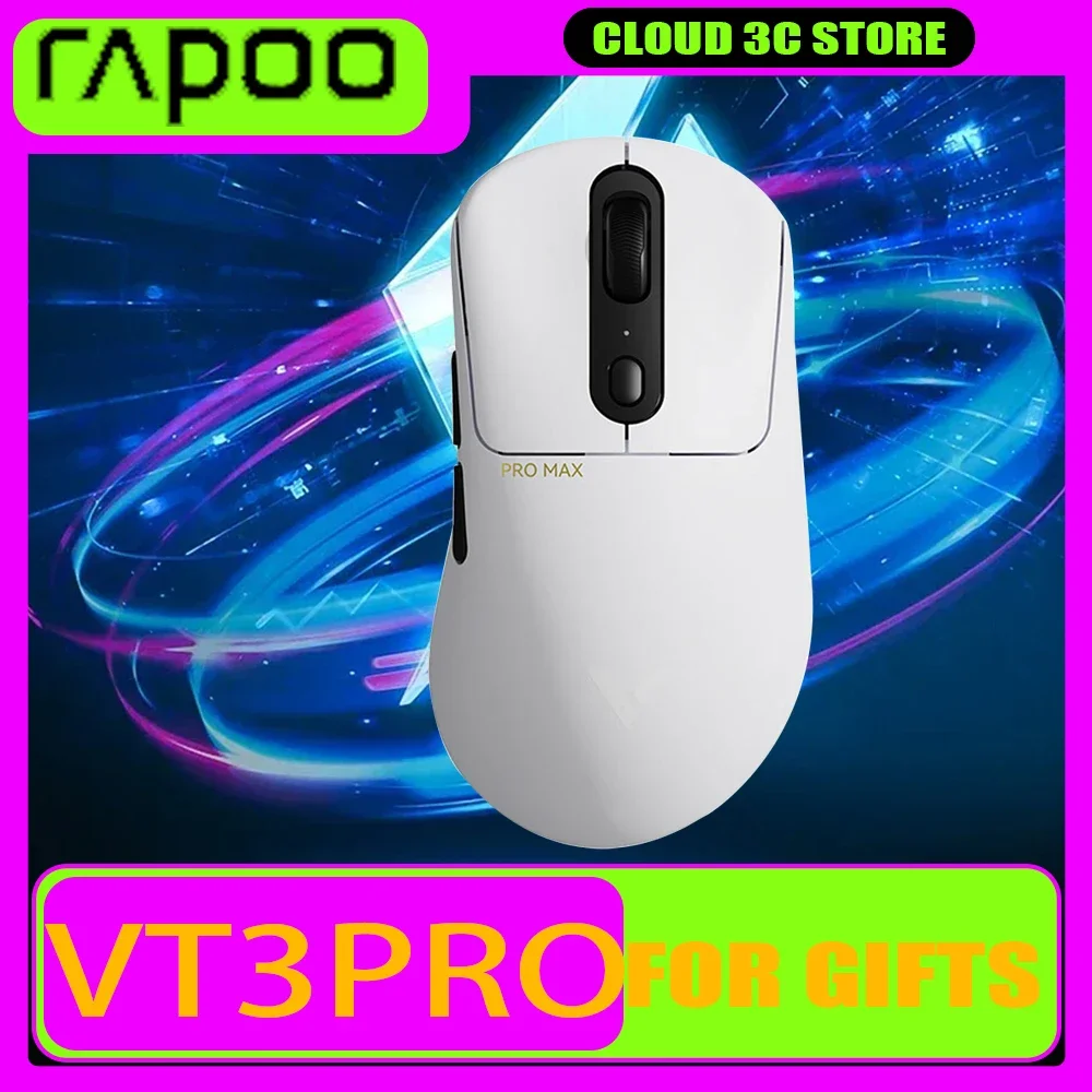 Rapoo Vt3 Vt1pro Max Wireless Mouse Paw3950 8k Return Ergonomic Dual Mode Lightweight Gaming Mouse Custom PC Gamer Accessories