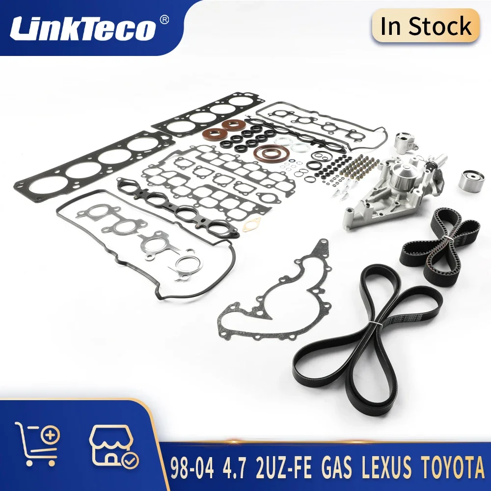 Engine Parts Full Gasket Set & Water Pump Kit 4.7 L 2UZ-FE GAS 98-04 For LEXUS GX470 LX470 TOYOTA 4 RUNNER LAND CRUISER 100