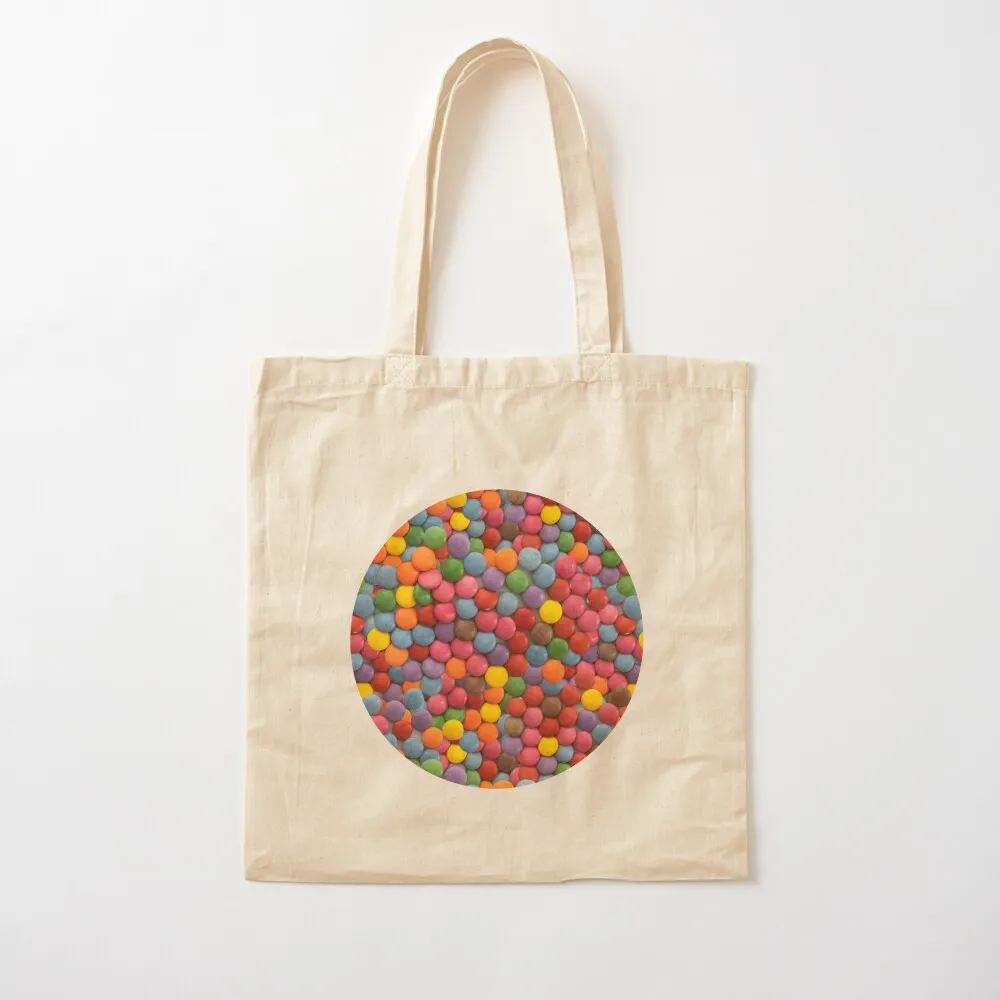Sugar-Coated Milk Chocolate Real Candy Photo Pattern Tote Bag tote bag custom shopper bag women Cloth