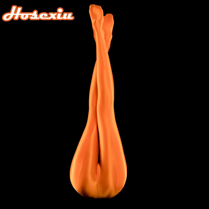 2025 new hosexiu spring and summer new oily luxury glossy leggings thin silky bodybuilding color tights women