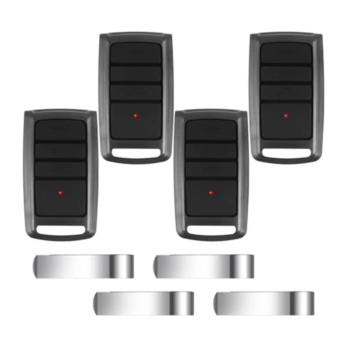 A57G-4Pcs Garage Door Remote Compatible with O3T-BX O3T-A 315/390MHZSeek,Dual Frequency Universal Garage Door 3 Button Remote