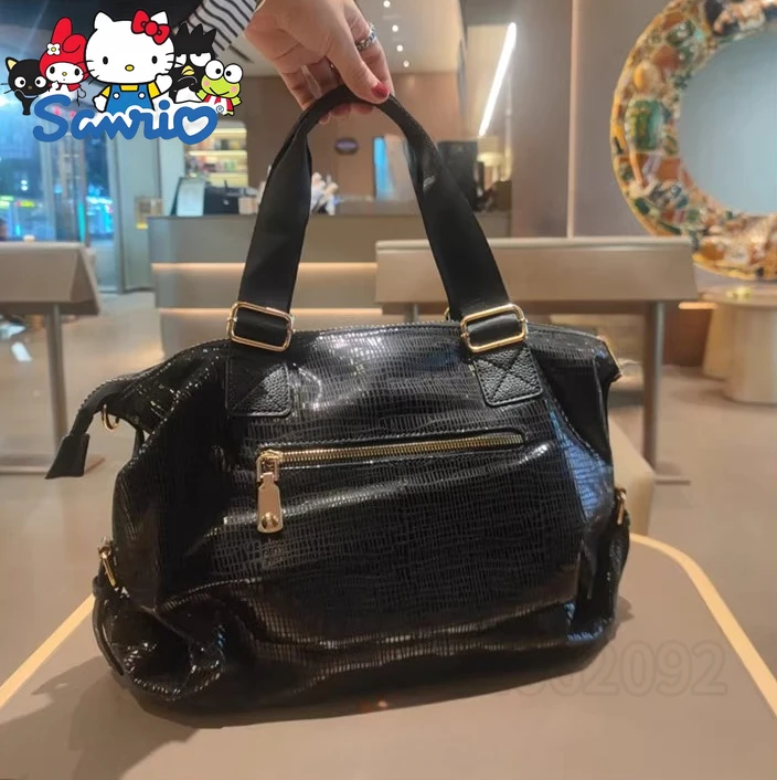  Hello Kitty Women's Handbag with Diamonds Shiny Diamond Women's Shoulder Bag Large Capacity Women's Bag High Quality