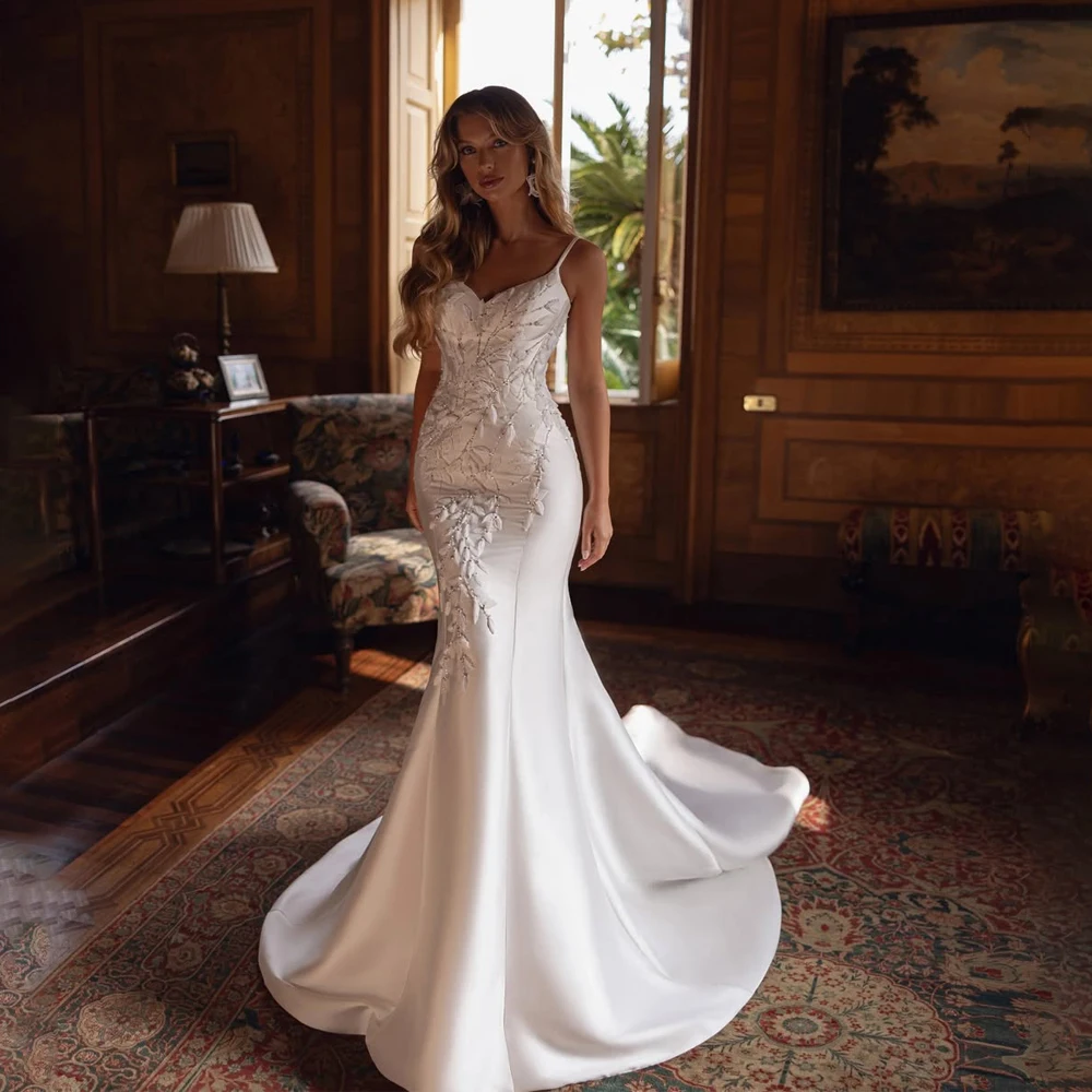 

Современные свадебные платья русалки с скользящим шлейфом, свадебные платья, милые свадебные платья 2026 на заказ, платья de novia