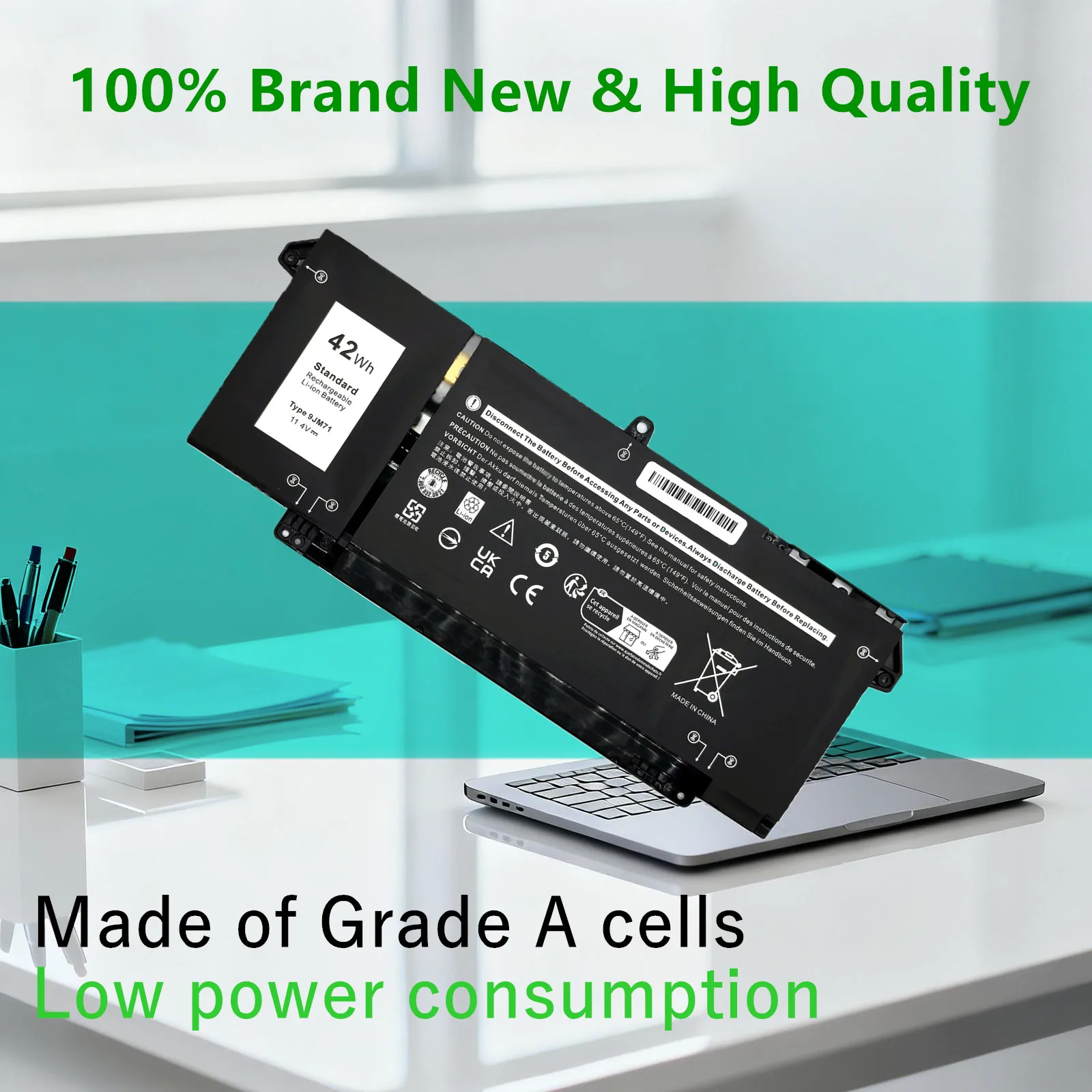 Quick Send 9JM71 Laptop battery For Dell Latitude 13 5320 14 7320 7420 7520 Series HDGJ8 MHR4G TN2GY 4M1JN 1PP63