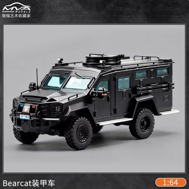 MVA Diecast 1:64 Scale Bearcat G3 Armored Vehicle Alloy Simulation Car Model Adult Collection Static Display Gift Decoration