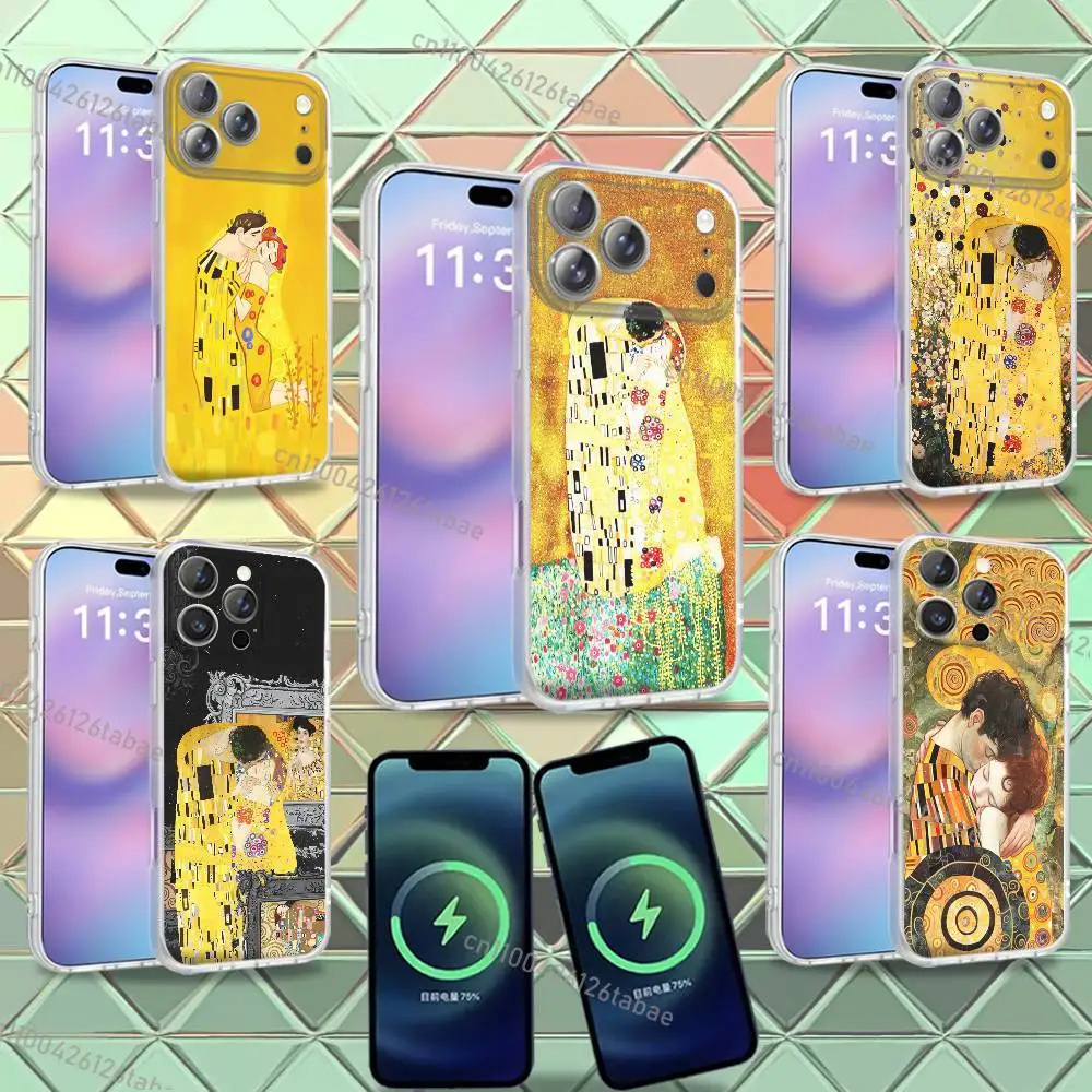 

HOTThe Kiss Gustav Klimt For iPhone 17,12,11,14,13,15,16,Plus,Air,Pro,Max,E,Mini for Magsafe Magnetic Frosted Phone Case