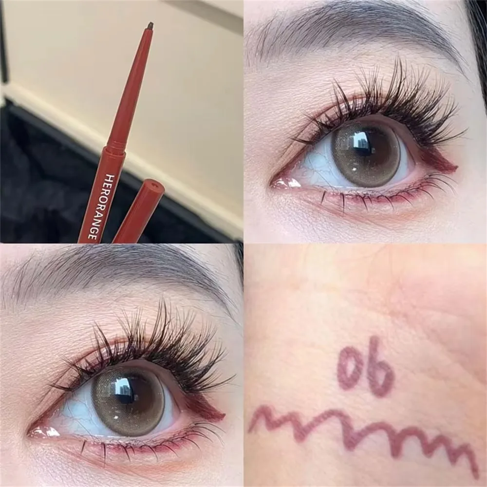 12 色超極細 Eyerelinr ゲルペン防水マット明るく横たわっているカイコ鉛筆速乾性ピンクブラウンアイシャドウメイク