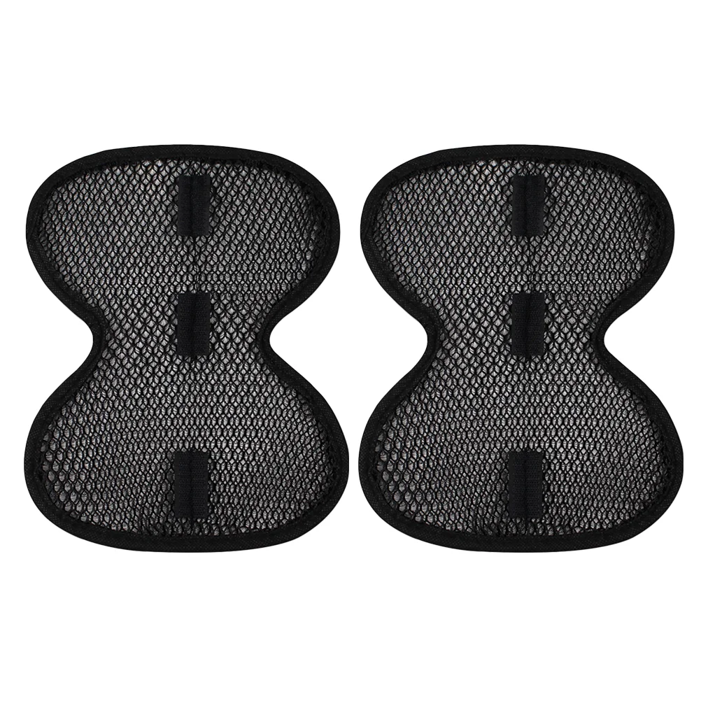 

2 Pcs Motorcycle Padding Breathable Pad Cushion Honeycomb Black Riding Cycling Electric Bicycles Bike Protective Liner