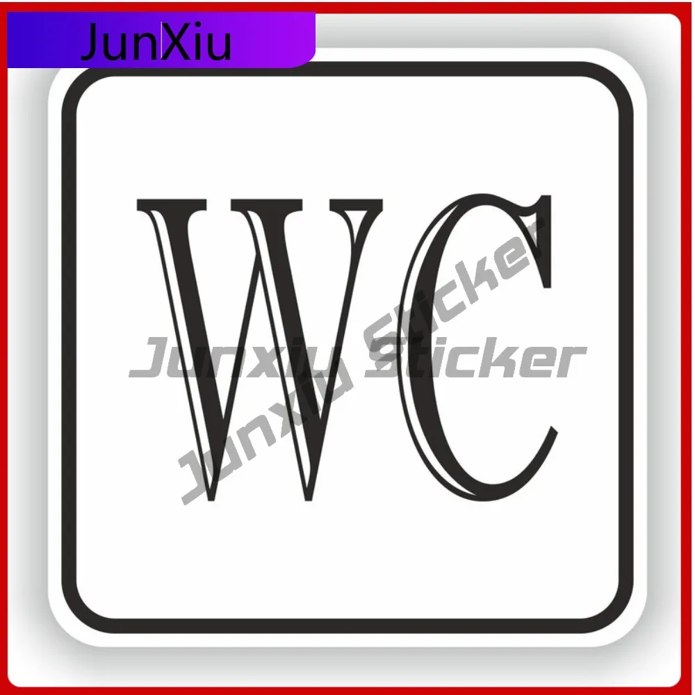 

WC Toilet Sign Sticker Funny Cute Boat Truck Durable Vinyl Auto Accessories Vinyl Decal For Car Truck SUV Window Bumper Laptop