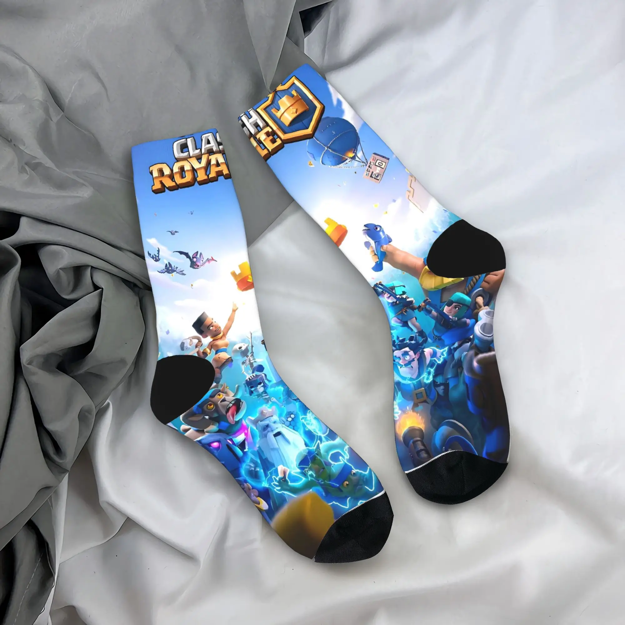

Clash Royale Game чулок с узором, забавные носки, зимние нескользящие носки, мужские теплые мягкие носки для скейтборда