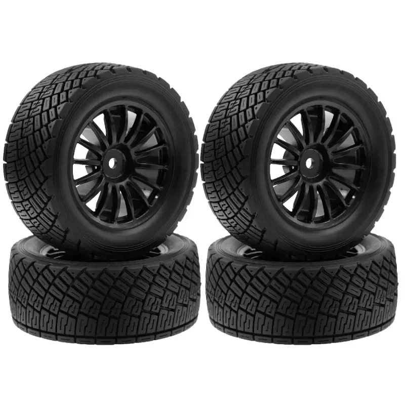 4 SZT. 78MM Gumowe Opony Rally z Felgami Kompatybilne z Samochodami Terenowymi RC HPI WR8