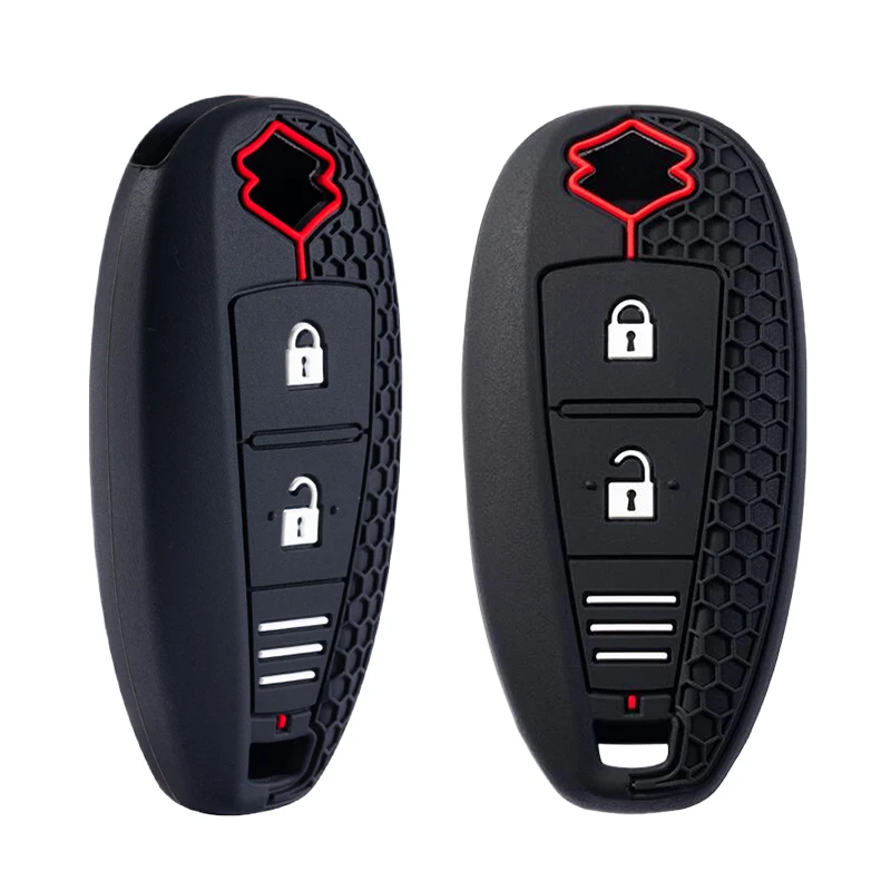 Silicone Car Remote Key Case Shell Cover Fob For Suzuki Vitara Swift Ignis Kizashi SX4 Baleno Ertiga Samurai S-Cross Accessories