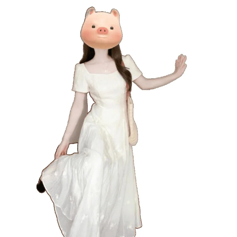 

Новинка 2025, уличная одежда, французское элегантное белое длинное платье без бретелек, женское платье миди без рукавов для дня рождения, темпераментное женское платье миди