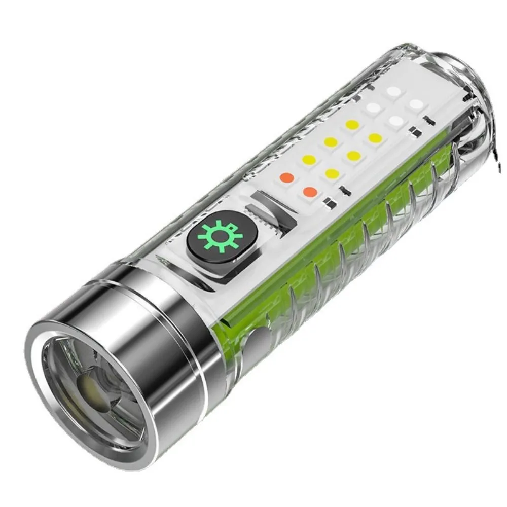 Cross-border new LED flashlight TypeC charging outdoor emergency portable mini strong light long-distance zoom small flashlight