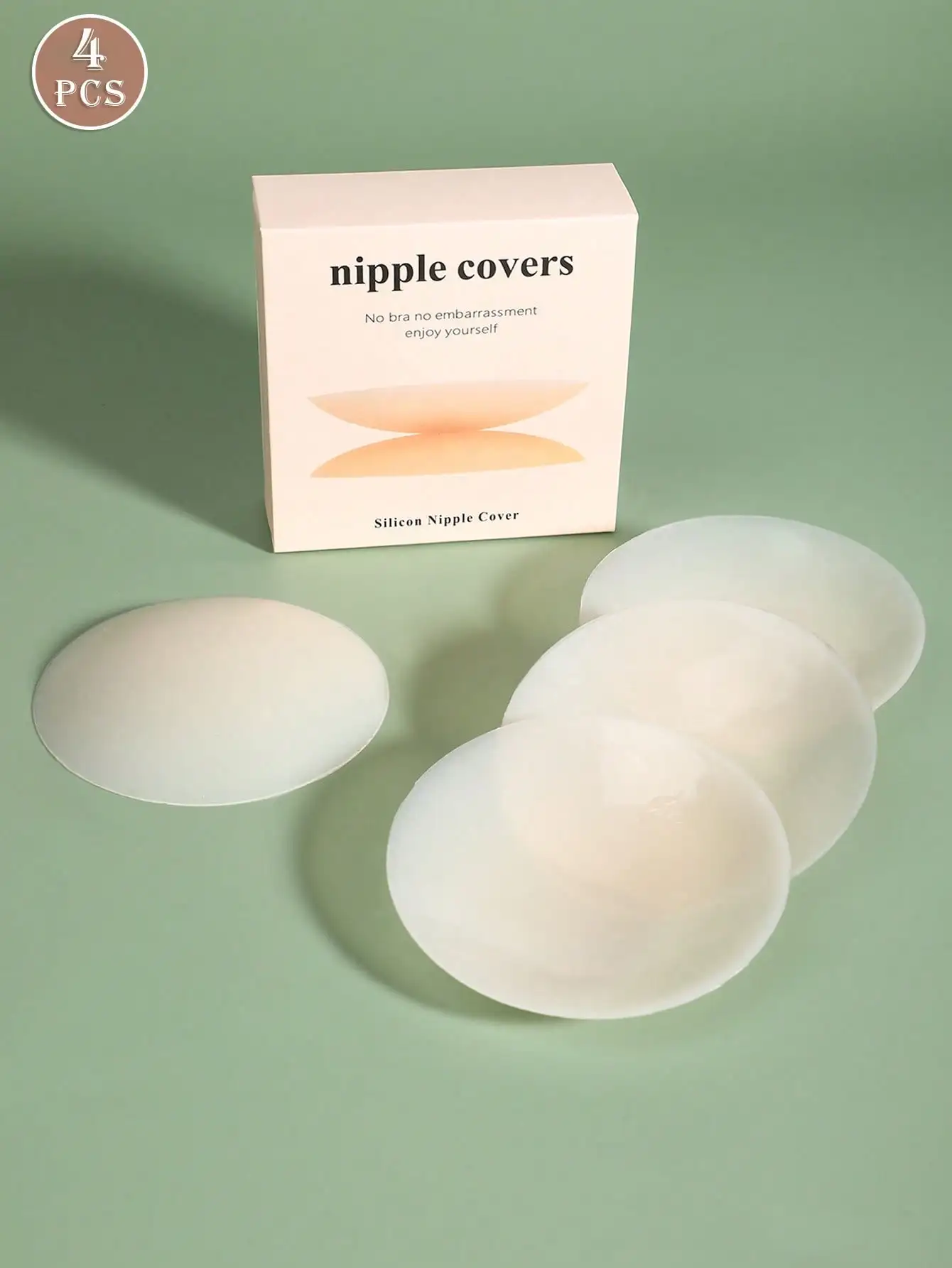 2 piezas de cubrepezones reutilizables ultrafinos con caja de almacenamiento, pezoneras invisibles de silicona autoadhesivas, almohadillas para los pezones antideslizantes sin costuras para vestidos sin espalda, atuendos sin tirantes y uso diario