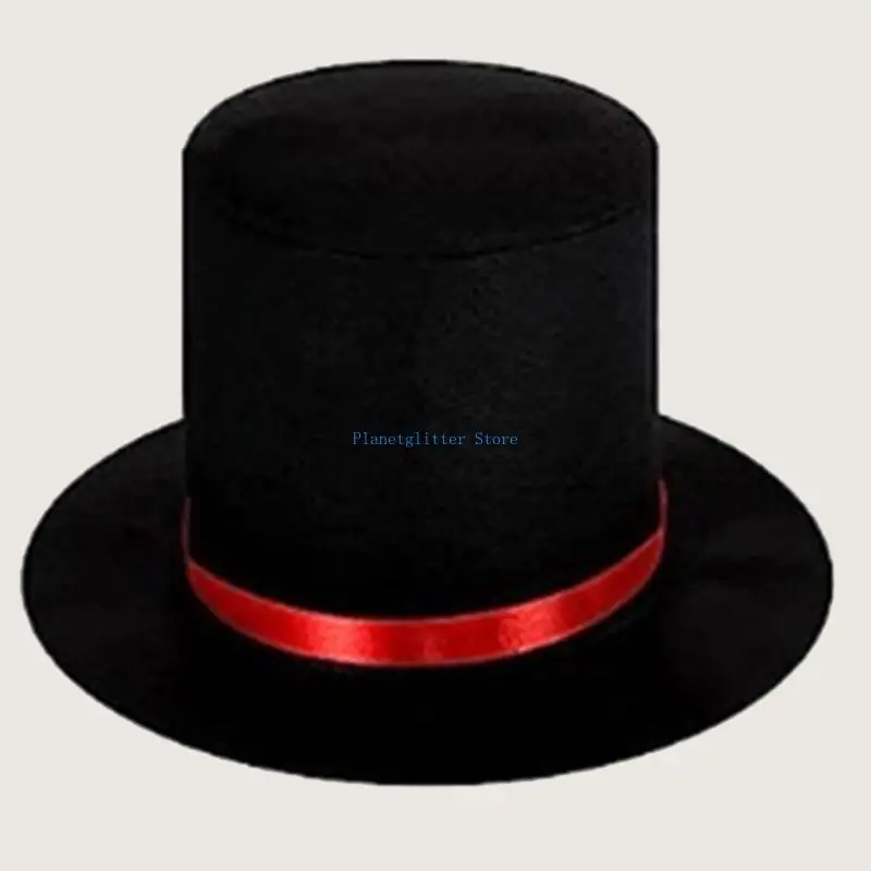 

652B Black Unisex Hat Personality Fashion Hat Artistic Youth Hat Costume Magicians